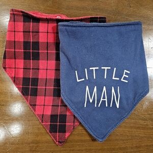 2 Piece Bundle - Carter's Red and Blue Bibs